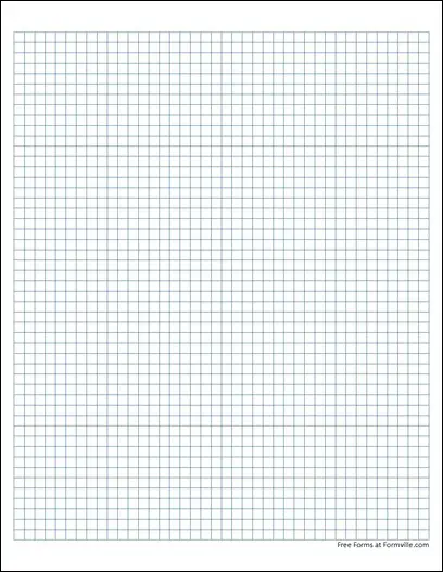 Free Graph Paper (5 Squares per Inch Solid Blue) from Formville
