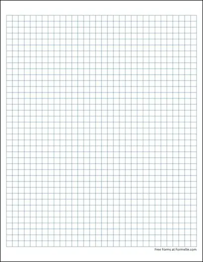 Free Graph Paper (4 Squares per Inch Solid Blue) from Formville